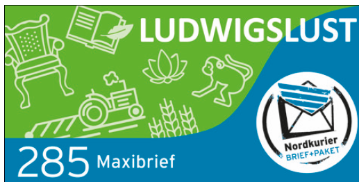 Maxibriefmarke - Edition Städteperlen, Ludwigslust - Einzelmarke
