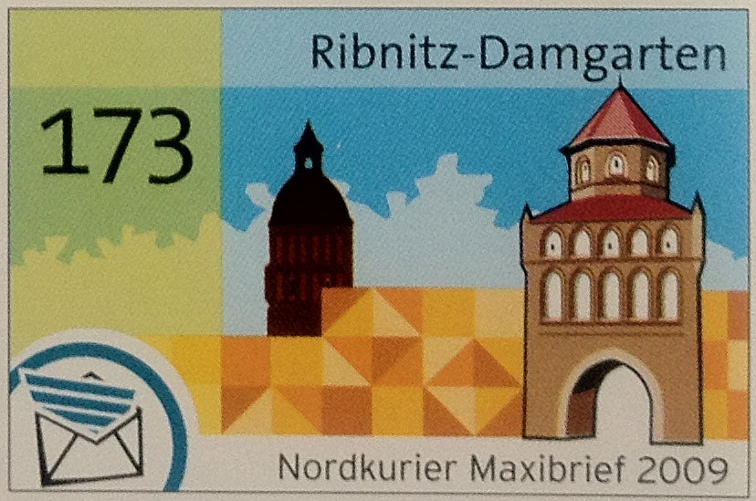 Maxibriefmarke - Sehenswürdigkeiten in Nordvorpommern, Ribnitz-Damgarten - Einzelmarke