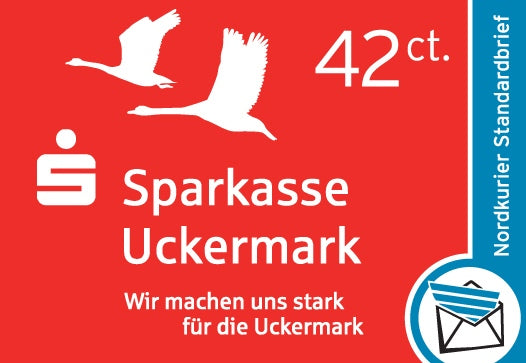Standardbriefmarke - Sparkasse Uckermark - Einzelmarke