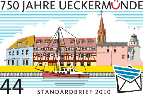 Standardbriefmarke - 750 Jahre Ueckermünde - 10er-Bogen