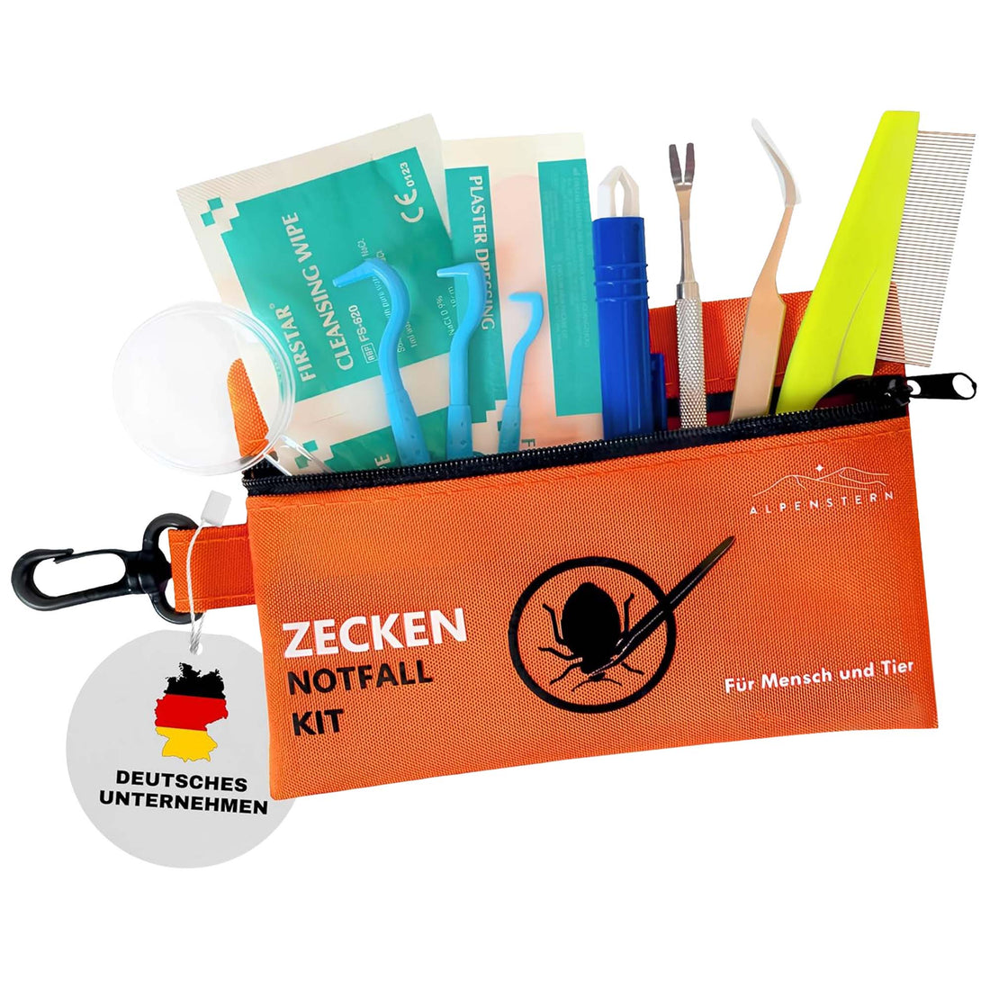 Alpenstern - Zeckenset für Mensch &amp; Tier – Zeckenentferner &amp; Notfallkit