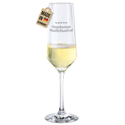 Sektglas mit Gravur - Usedomer Musikfestival