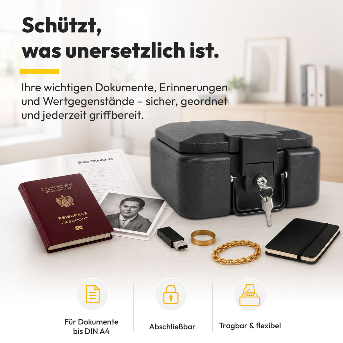Burg-Wächter - Feuerfeste Dokumentenbox - DIN A4