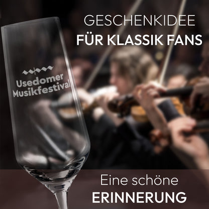 Sektglas mit Gravur - Usedomer Musikfestival