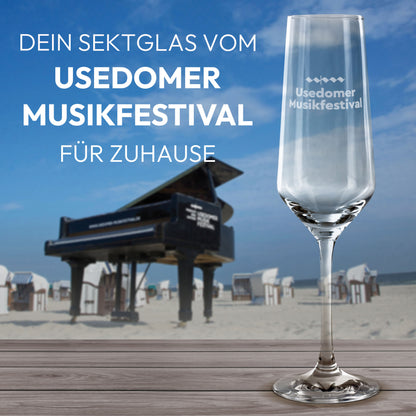 Sektglas mit Gravur - Usedomer Musikfestival