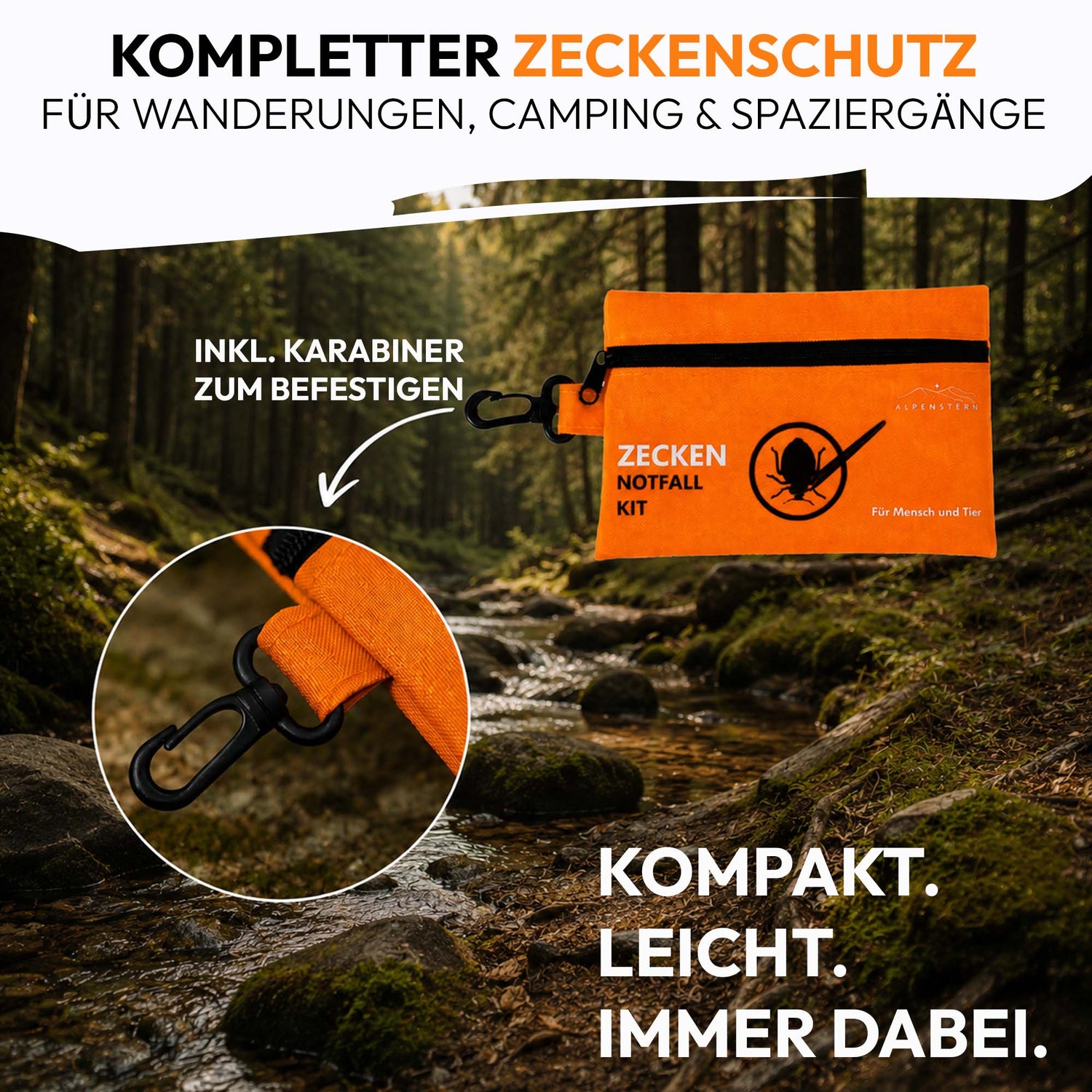 Alpenstern - Zeckenset für Mensch &amp; Tier – Zeckenentferner &amp; Notfallkit