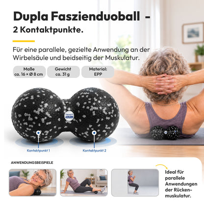 Trendy Sport Faszienrollen-Set – LUA 2in1, Bola S &amp; Dupla
