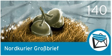 Großbriefmarke - "Vier Briefmarken für Aschenbrödel", Zaubernüsse - Einzelmarke