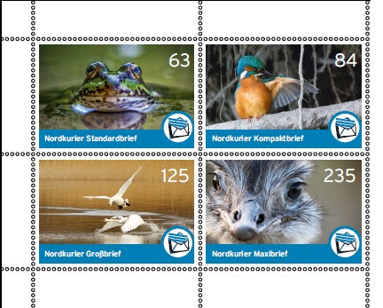 Briefmarkensatz mit 4 Einzelmarken - Blende 2015