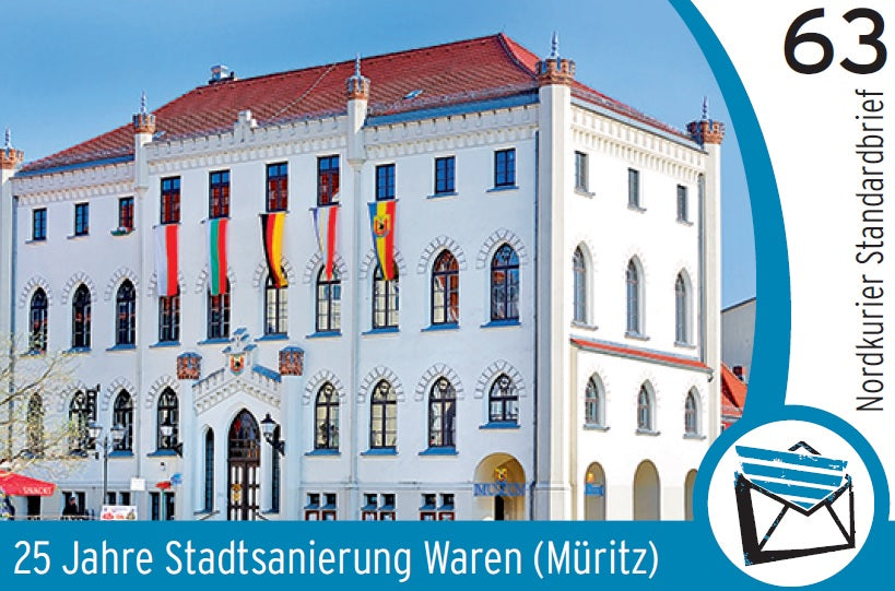 Standardbriefmarke - 25 Jahre Stadtsanierung Waren - 10er-Bogen