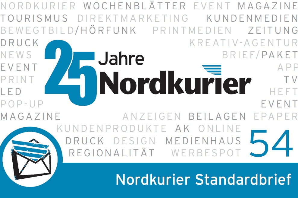Standardbriefmarke - 25 Jahre Nordkurier - 10er-Bogen