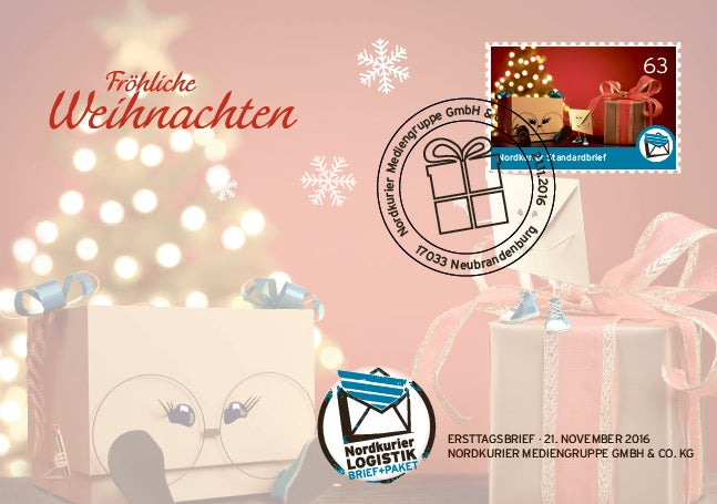 Sonderbriefmarke - Weihnachten 2016 - Ersttagskarte