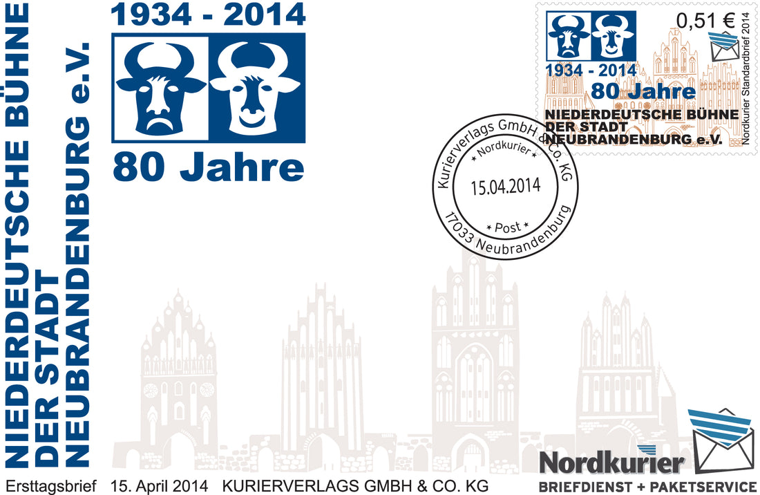 Sonderbriefmarke - Niederdeutsche Bühne - Ersttagskarte