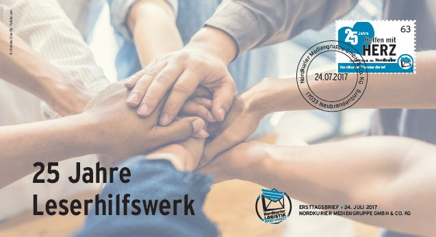 Sonderbriefmarke - 25 Jahre Leserhilfswerk - Ersttagskarte