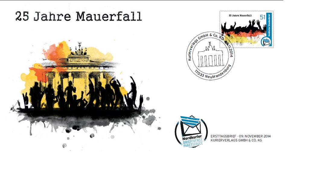 Sonderbriefmarke - 25 Jahre Mauerfall - Ersttagskarte