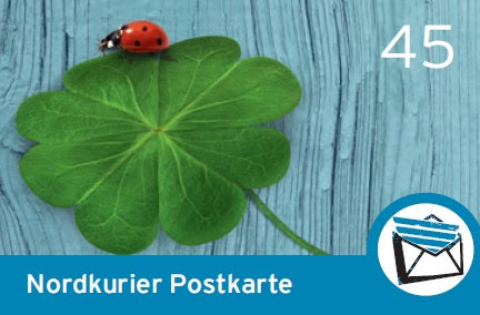 Postkartenbriefmarke - Glückskäfer - 10er-Bogen