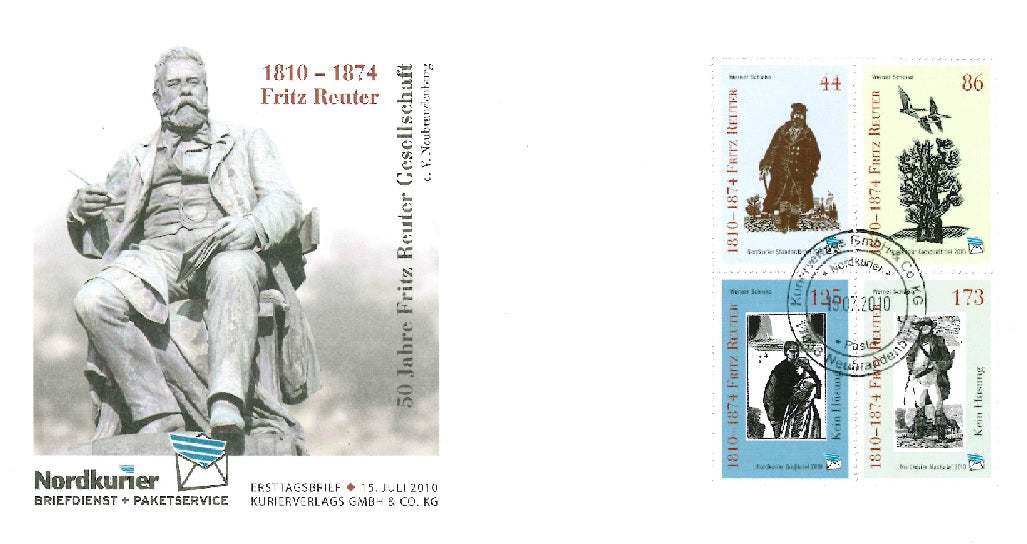 Sonderbriefmarke - 200. Geburtstag Fritz Reuter - Ersttagskarte
