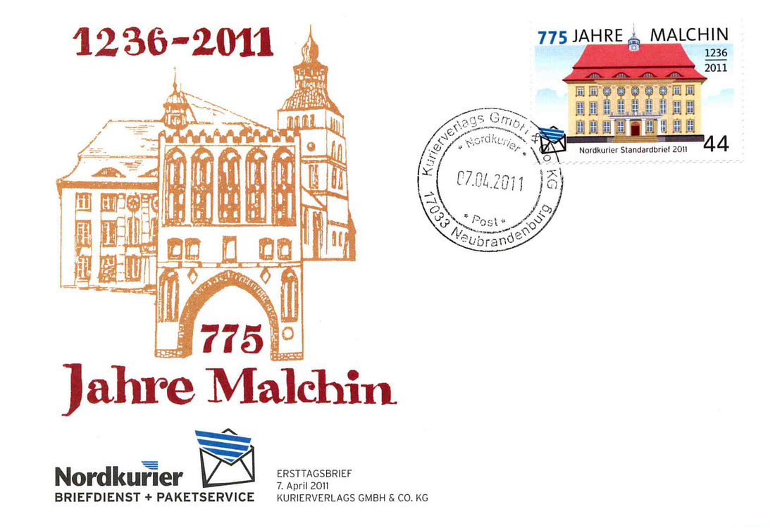 Sonderbriefmarke - 775 Jahre Malchin - Ersttagskarte