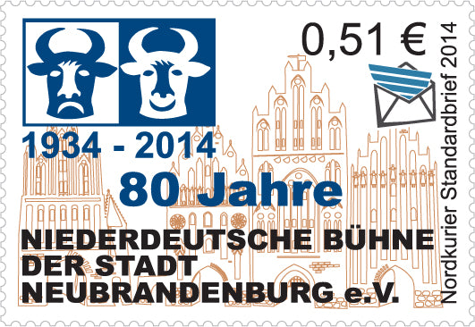 Standardbriefmarke - Niederdeutsche Bühne - 10er-Bogen