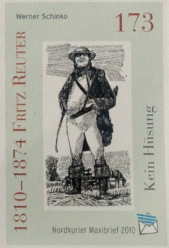 Maxibriefmarke - 200. Geburtstag Fritz Reuter - Einzelmarke