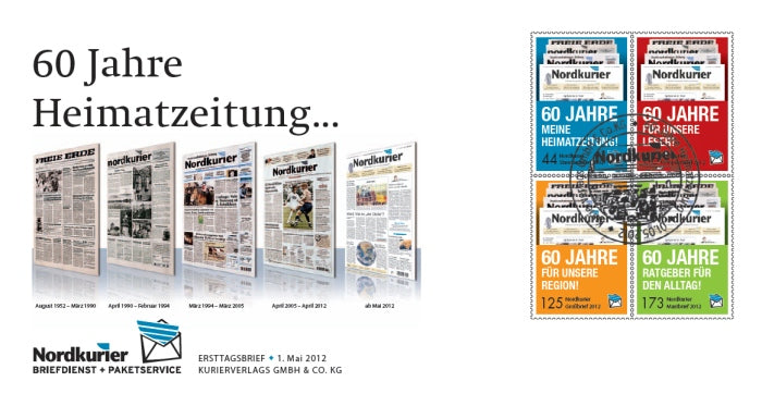 Sonderbriefmarke - 60 Jahre Heimatzeitung - Ersttagskarte