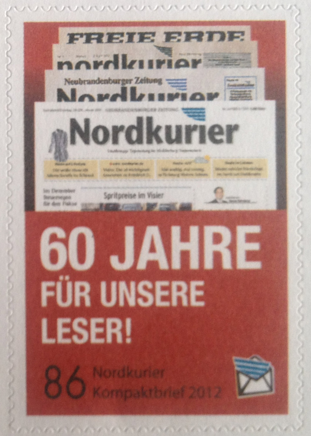 Kompaktbriefmarke - 60 Jahre Heimatzeitung - Einzelmarke