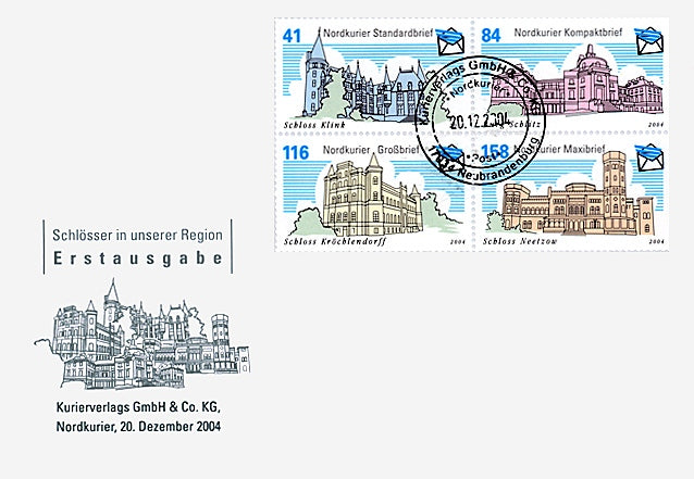Sonderbriefmarke - Schlösser - Ersttagskarte