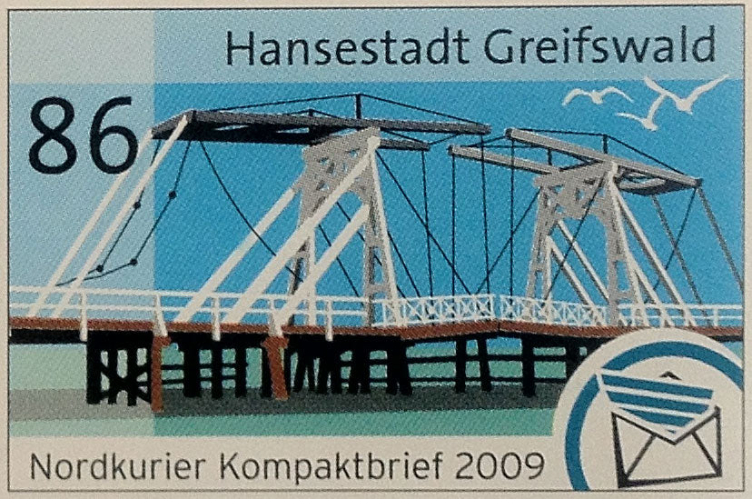 Kompaktbriefmarke - Sehenswürdigkeiten in Nordvorpommern, Greifswald - Einzelmarke