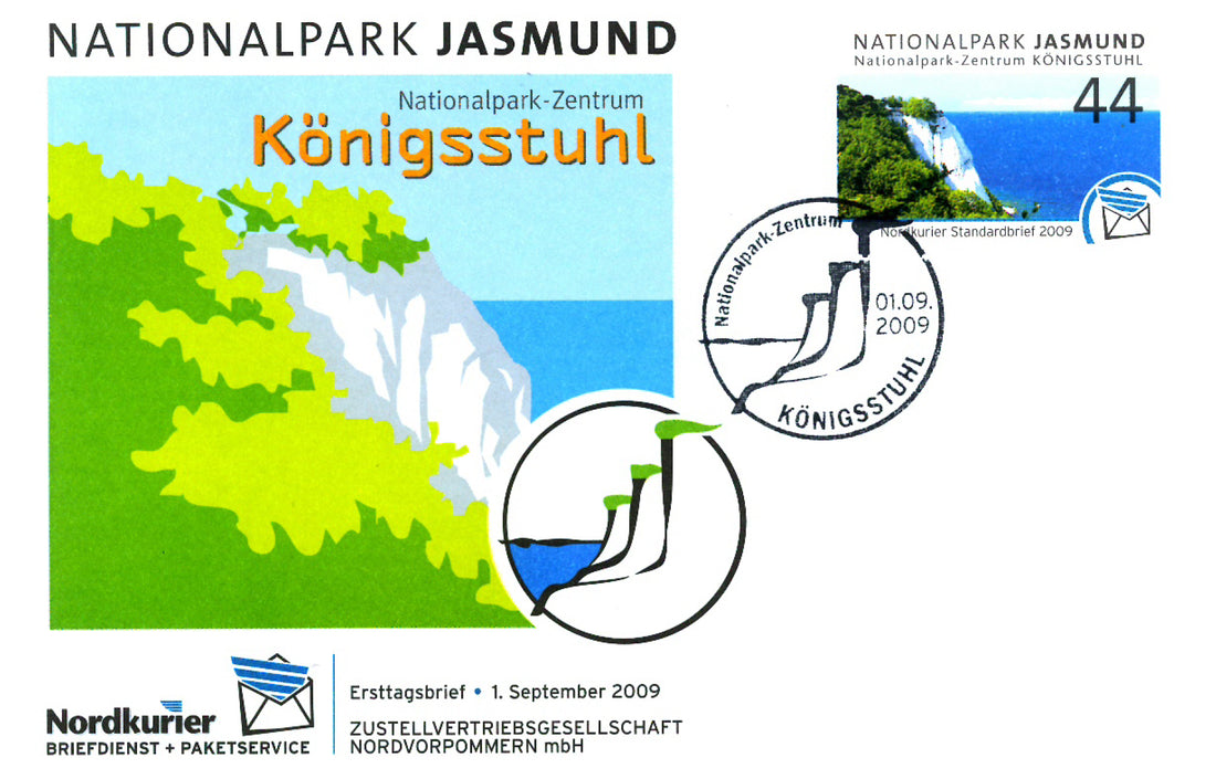 Sonderbriefmarke - Nationalparkzentrum Königsstuhl - Ersttagskarte