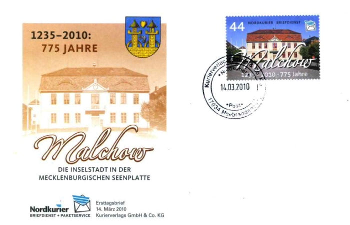 Sonderbriefmarke - 775 Jahre Malchow - Ersttagskarte