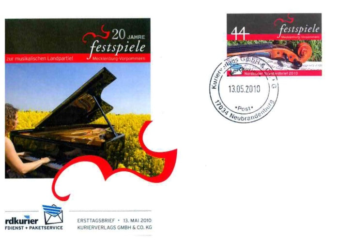Sonderbriefmarke - 20 Jahre Festspiele M-V - Ersttagskarte