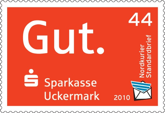 Standardbriefmarke - Sparkasse Uckermark, 2010 - Einzelmarke