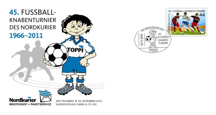Sonderbriefmarke - 45. Fussballknabenturnier - Ersttagskarte