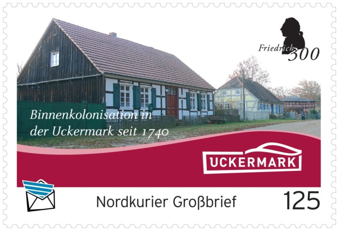 Großbriefmarke - 300 Jahre Friedrich der Große - 10er-Bogen