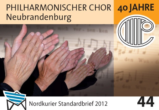 Standardbriefmarke - 40 Jahre Philharmonischer Chor Neubrandenburg - 10er-Bogen