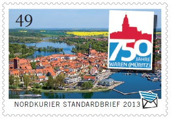 Standardbriefmarke - 750 Jahre Waren - 10er-Bogen