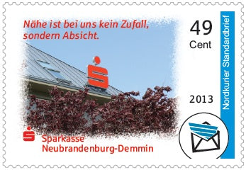 Standardbriefmarke - Sparkasse Neubrandenburg-Demmin - 10er-Bogen