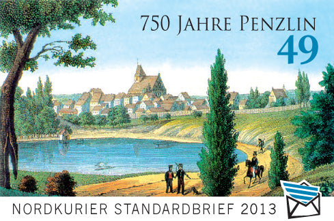 Standardbriefmarke - 750 Jahre Penzlin - 10er-Bogen