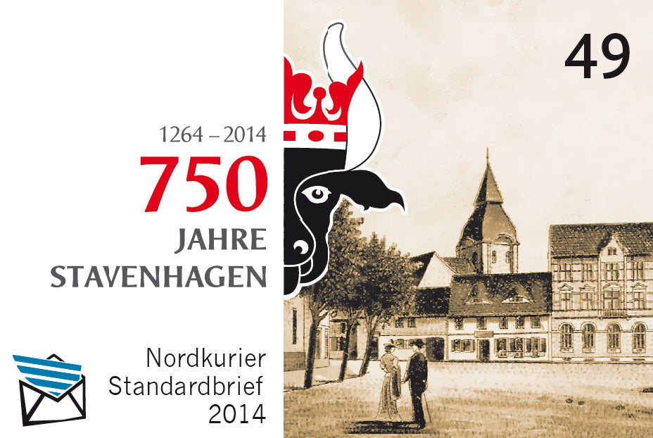 Standardbriefmarke - 750 Jahre Stavenhagen - 10er-Bogen